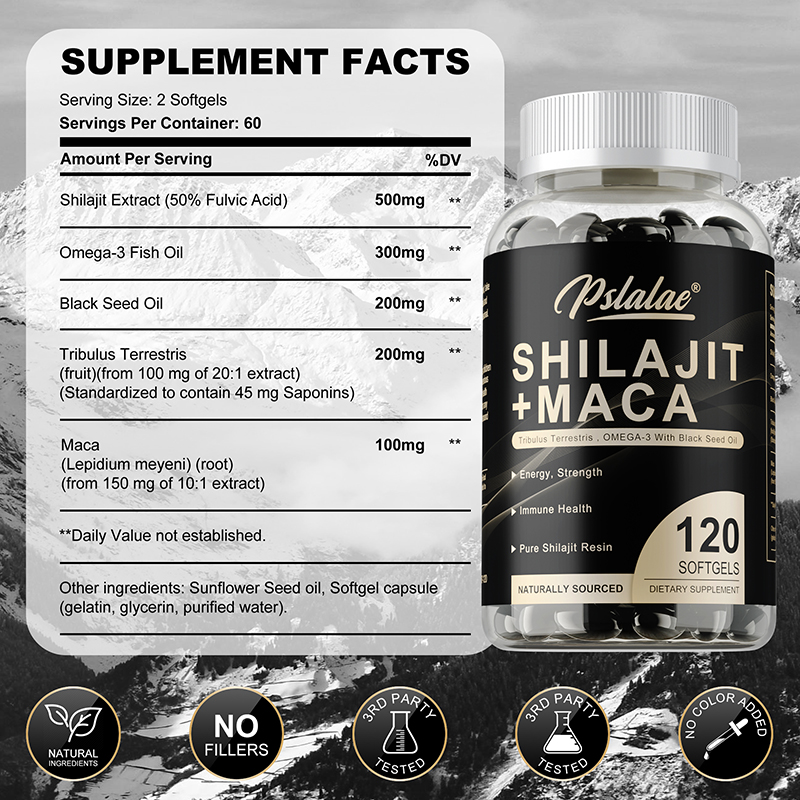 Shilajit + Maca - Boosts Energ - đánh giá và giá Herbal Supplement