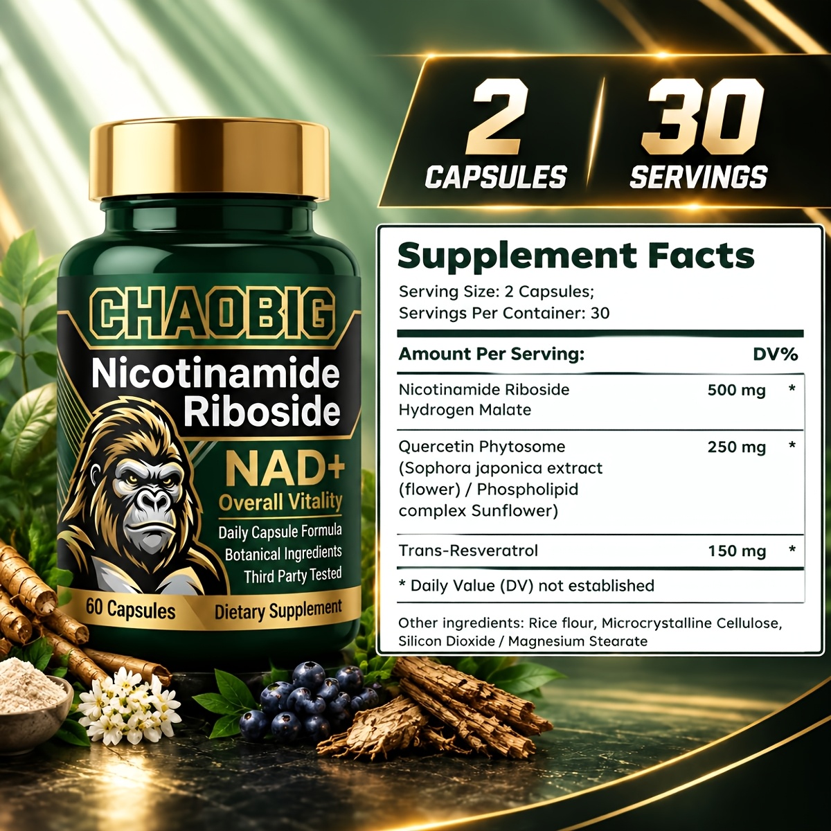 Men & Liposomal Nicotinamide R - đánh giá và giá Ginger Tea